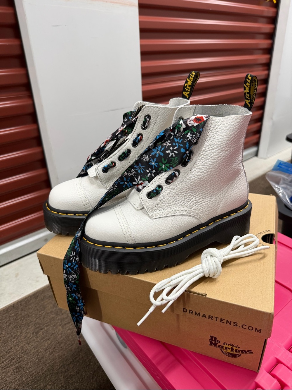 . Dr. Martens Jadon Polka Dot Platform Boots